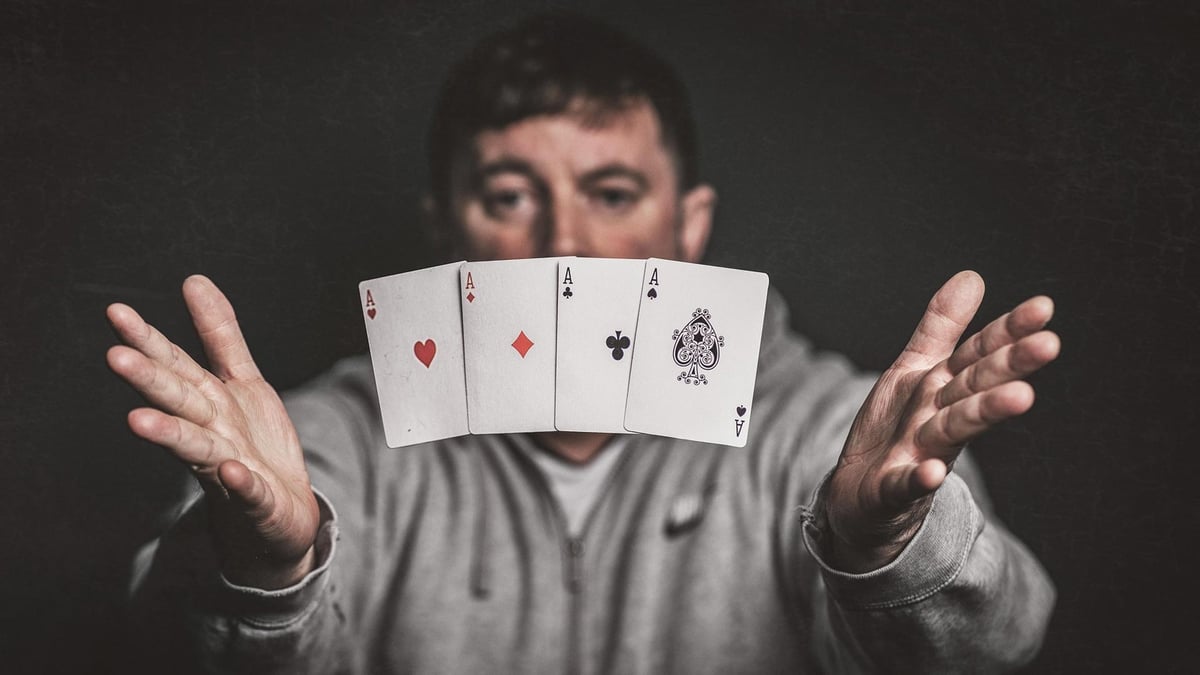 Ammattilainen blackjack pelaaja.