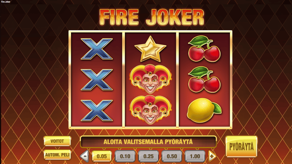 Kuva Fire Joker -pelistä, joka on pelattavissa Pafilla.