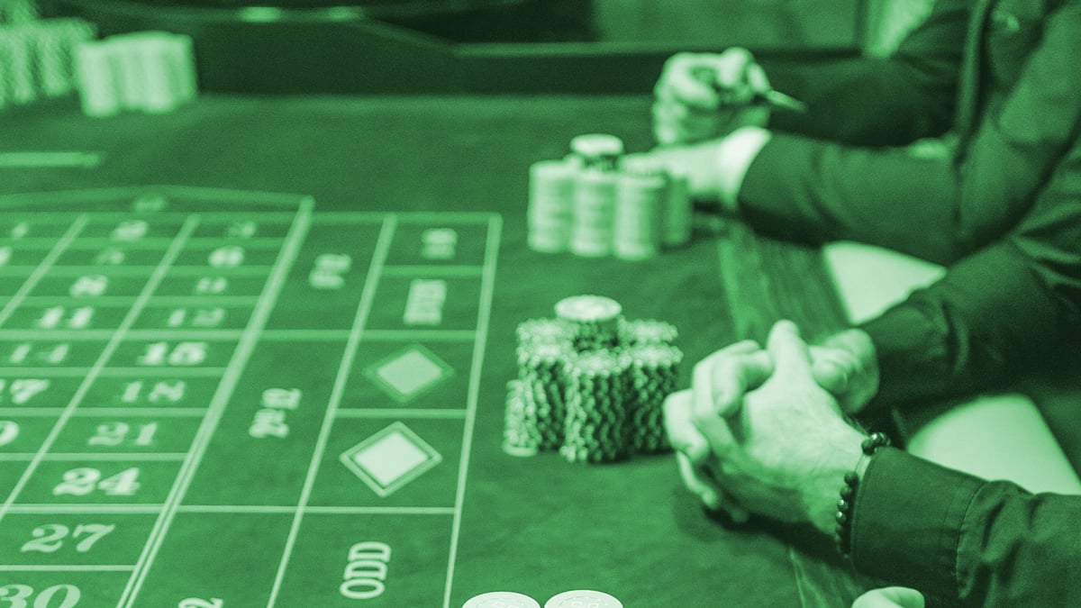 Kuva ruletti pöydästä. 