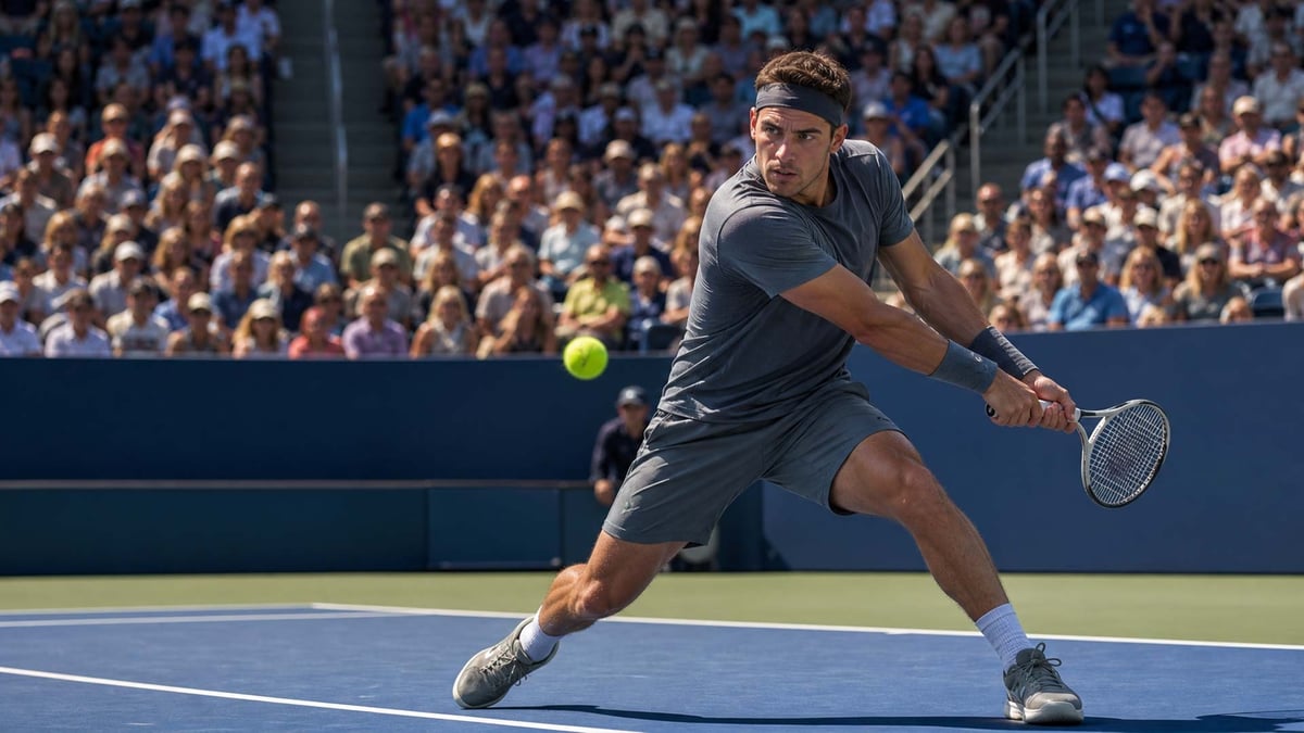 Tennispelaaja US Openissa.