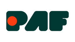 Pafin logo vaalealla taustalla
