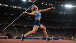 Keihäänheittäjä olympialaisissa.