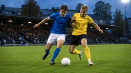FC Interin ja HJK:n pelaajat kamppailevat pallosta jalkapallo-ottelussa.